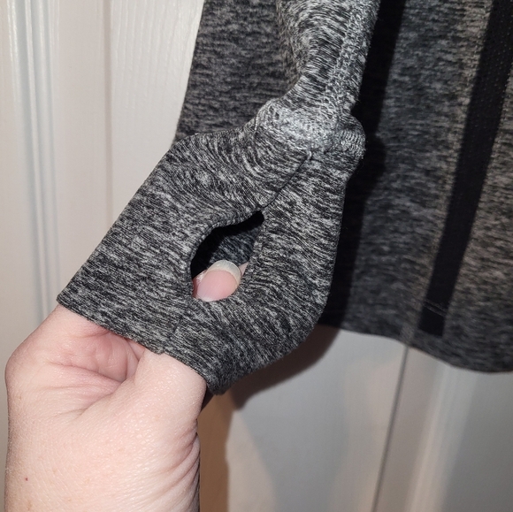 Beyond Yoga Spacedye Quarter Zip Shirt Size Small Black Gray - Picture 4 of 9
